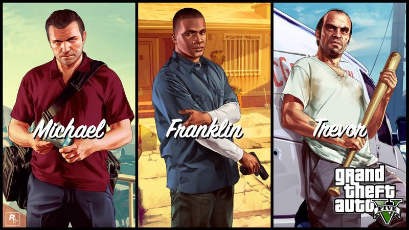 Illustration for article titled GTA V's Michael, Franklin and Trevor Get the HD Wallpaper Treatment